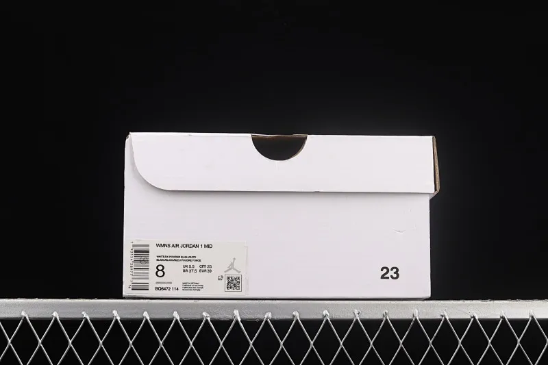 All Categories Air Jordan Jordan Series Basketball Shoes Air Jordan 1 Mid Different Versions Air Jordan 1 Mid AJ1 Joe 1 Lake Blue Zhongbang Basketball Shoes BQ6472-114